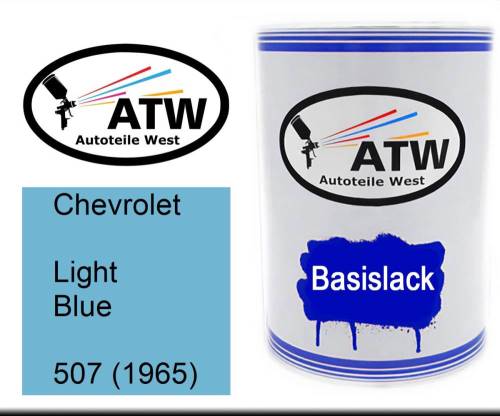 Chevrolet, Light Blue, 507 (1965): 500ml Lackdose, von ATW Autoteile West.